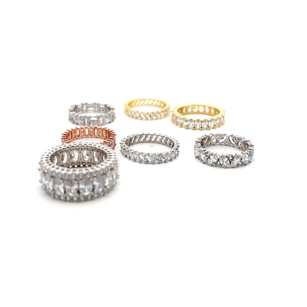 Stunning Silver, Gold, and Rose Gold Women's Ring Collection